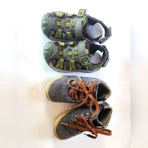 Two Pairs Toddler size 8 shoes boys